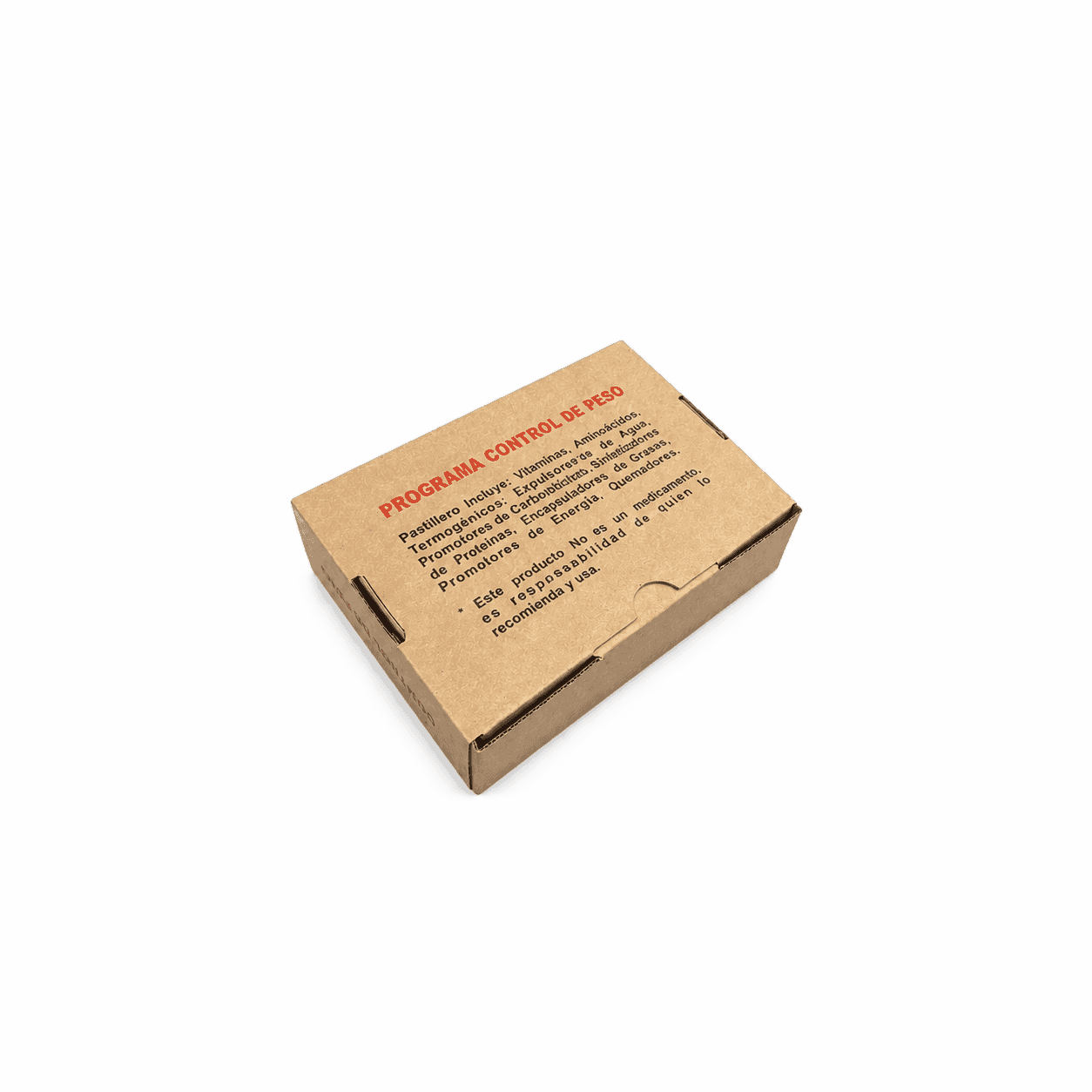 Parte trasera de la caja de Bulking Fit, con las instrucciones de uso